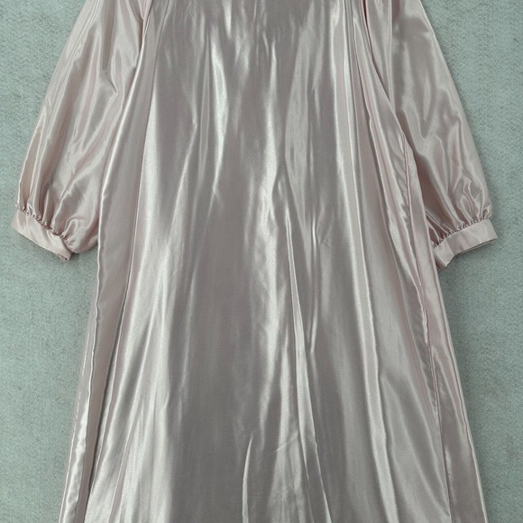 Vintage Ilise Elise Stevens Satin Ruffle Cottage Core Victorian Night Gown LARGE - Picture 4 of 16